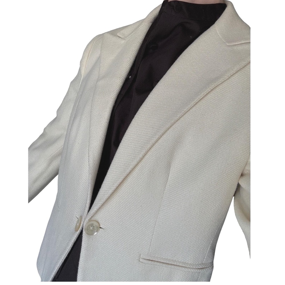 Vintage Lauren Ralph Lauren cream silk cotton blazer
